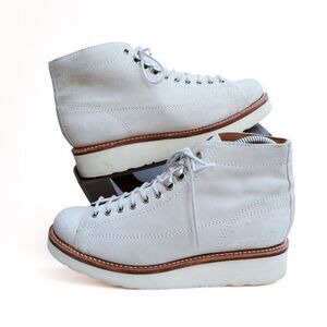 Grenson Andy Suede Monkey Boots Cream (Off White) Women's 7